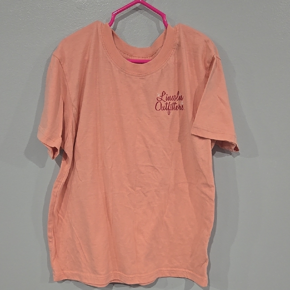 Orange Short Sleeve Tee with Crew Neck
